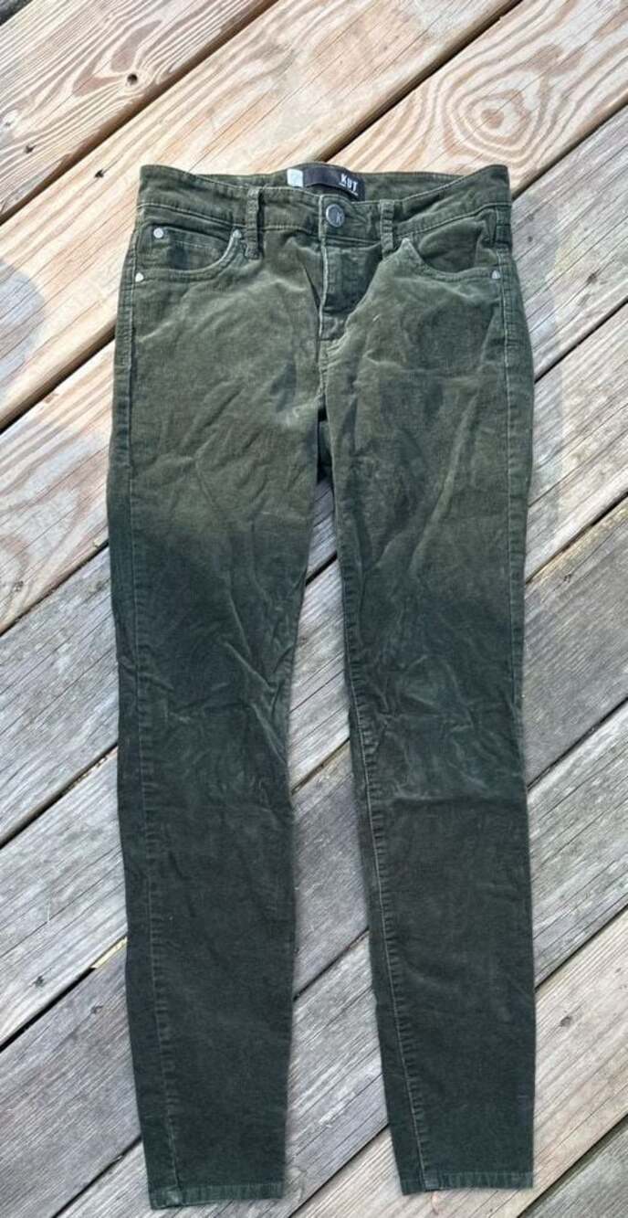 KUT from the Kloth Corduroy Skinny Jeans in Forest Green, Size 2